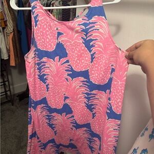 Lilly Pulitzer Vibrant Pink and Blue Pineapple Dress